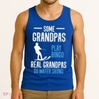 Water Ski Grandpa Skiing Waterski Waterskiing Holiday Waves Great Gift Tank Top thumb 3