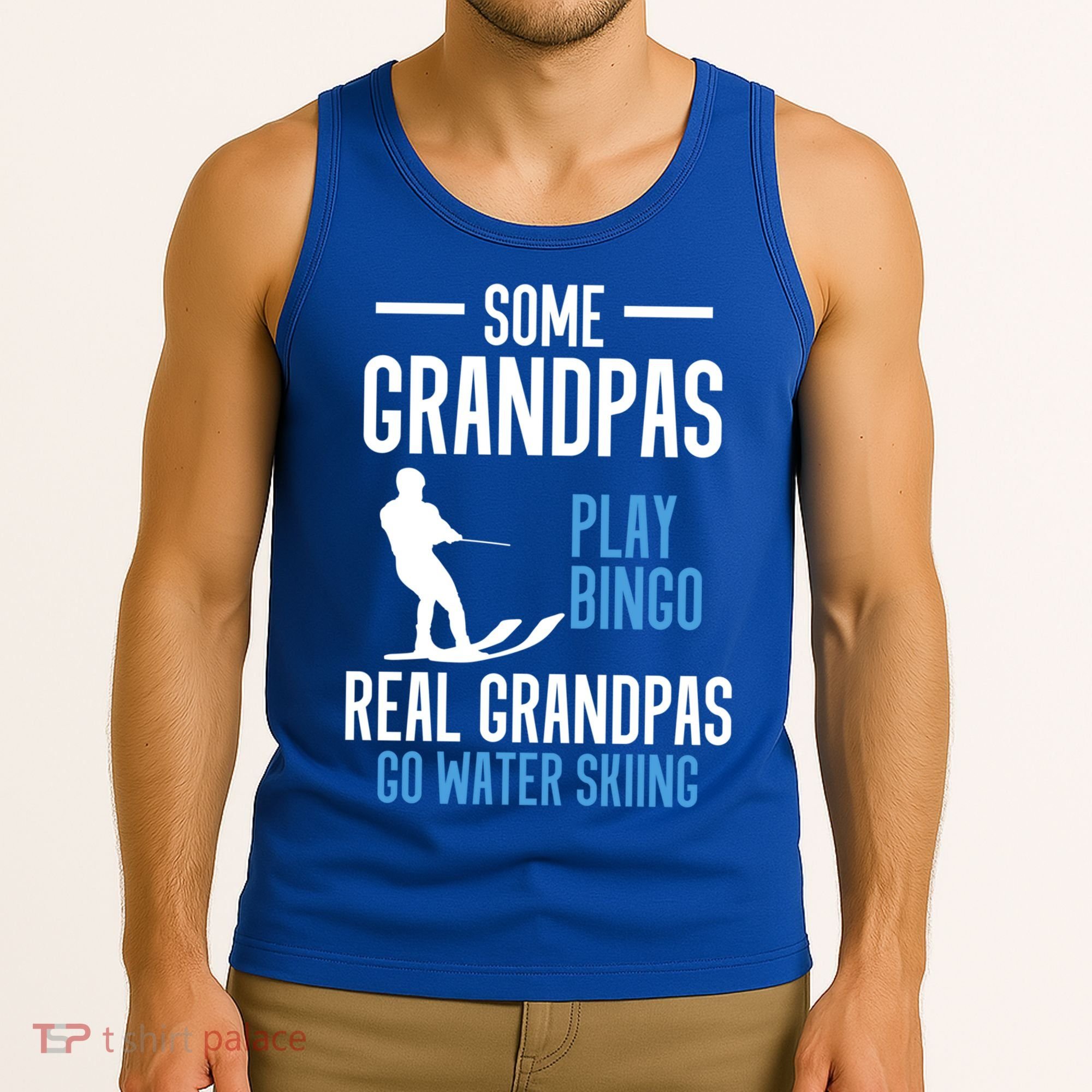 Water Ski Grandpa Skiing Waterski Waterskiing Holiday Waves Great Gift Tank Top