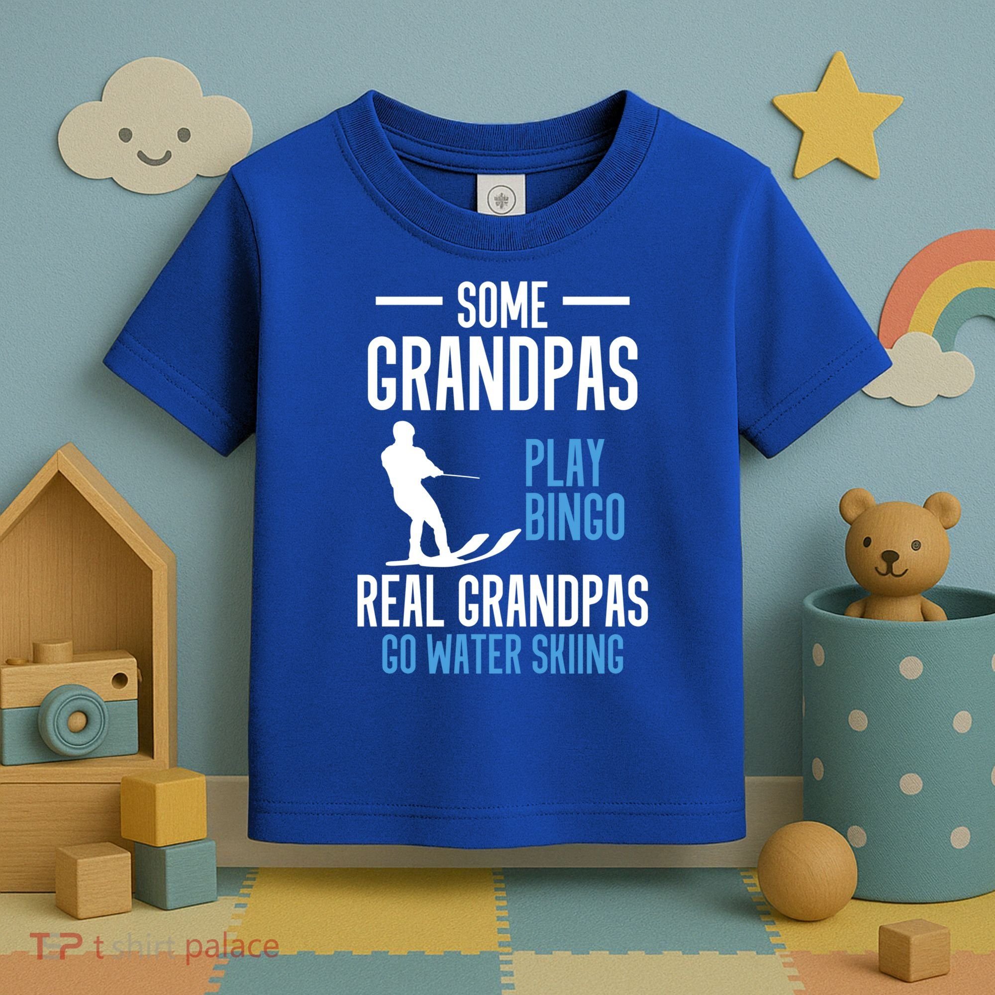Water Ski Grandpa Skiing Waterski Waterskiing Holiday Waves Great Gift Toddler T-Shirt