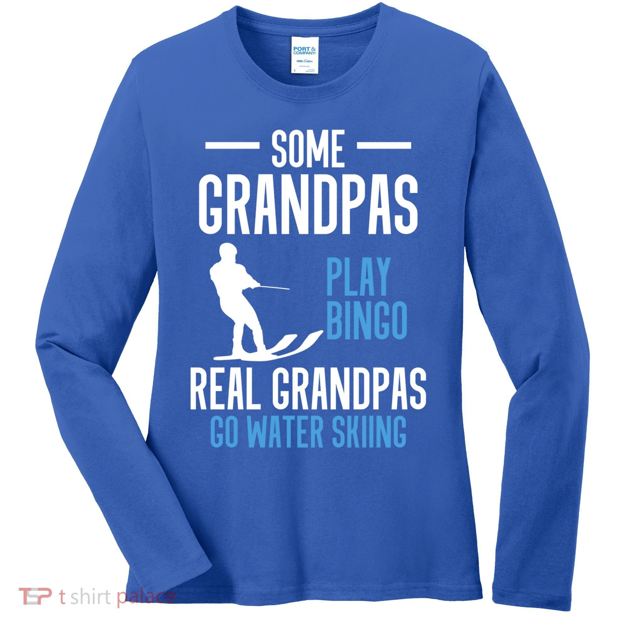 Water Ski Grandpa Skiing Waterski Waterskiing Holiday Waves Great Gift Women's Long Sleeve Shirt