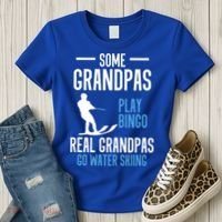 Water Ski Grandpa Skiing Waterski Waterskiing Holiday Waves Great Gift Women's T-Shirt thumb 3