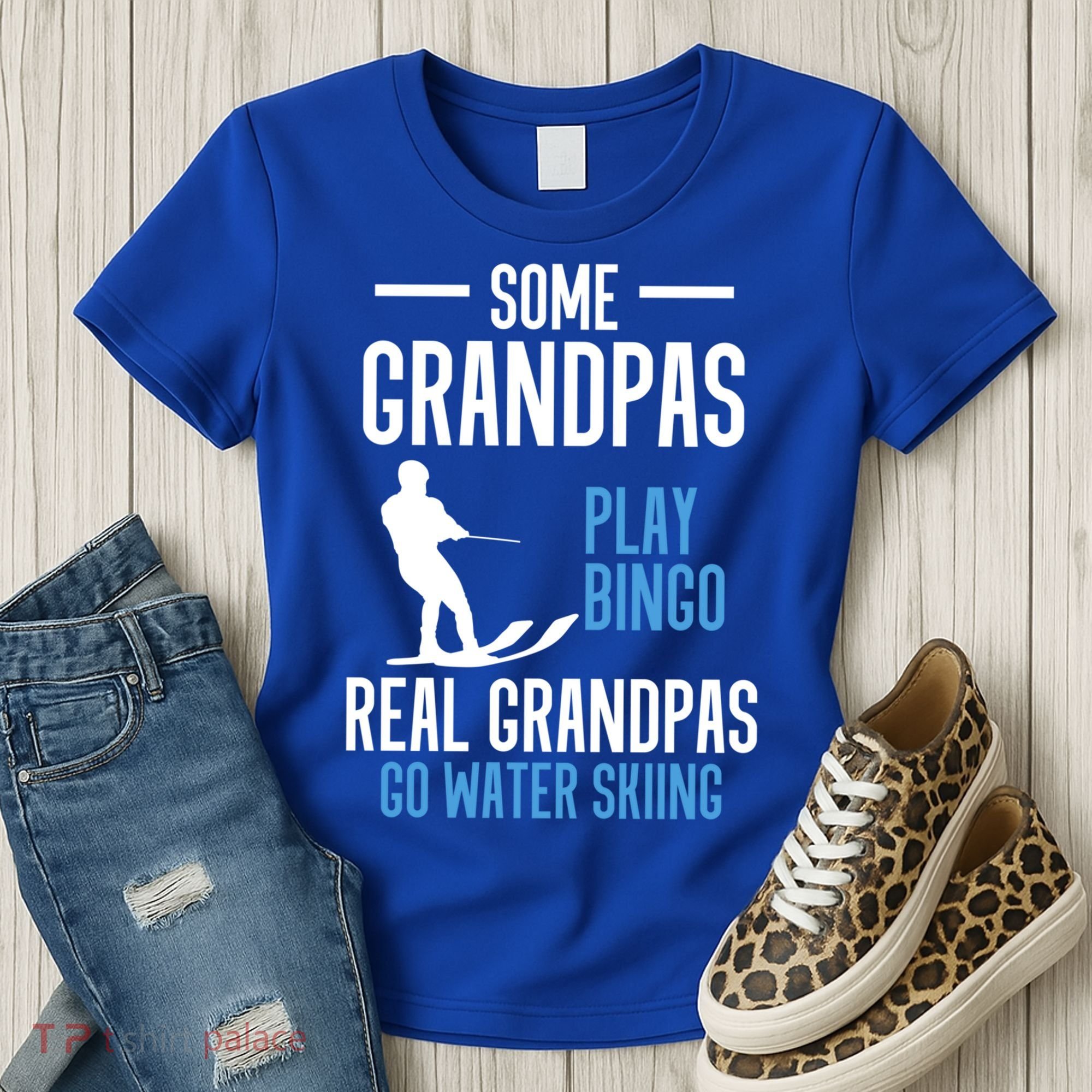 Water Ski Grandpa Skiing Waterski Waterskiing Holiday Waves Great Gift Women's T-Shirt