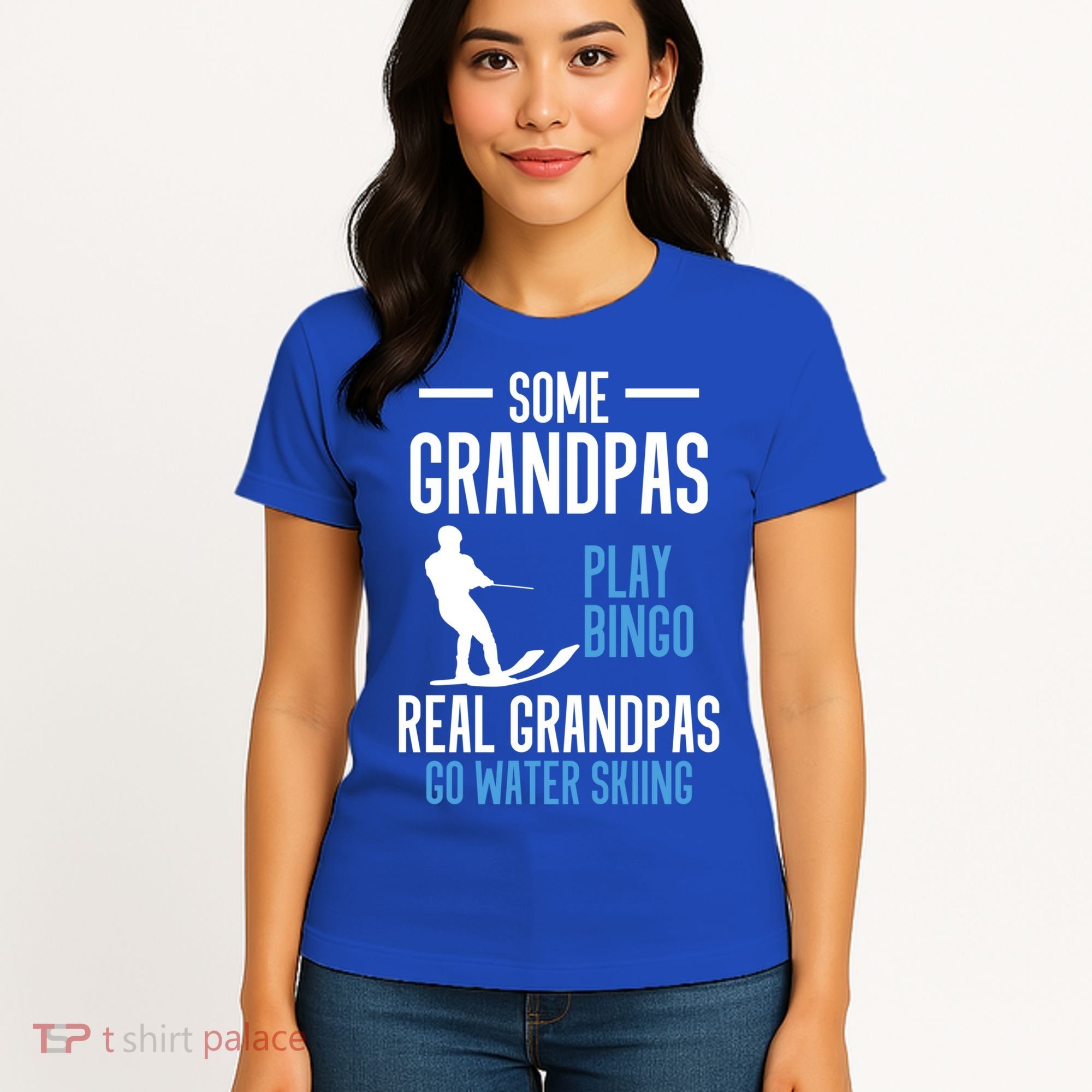 Water Ski Grandpa Skiing Waterski Waterskiing Holiday Waves Great Gift Women's T-Shirt