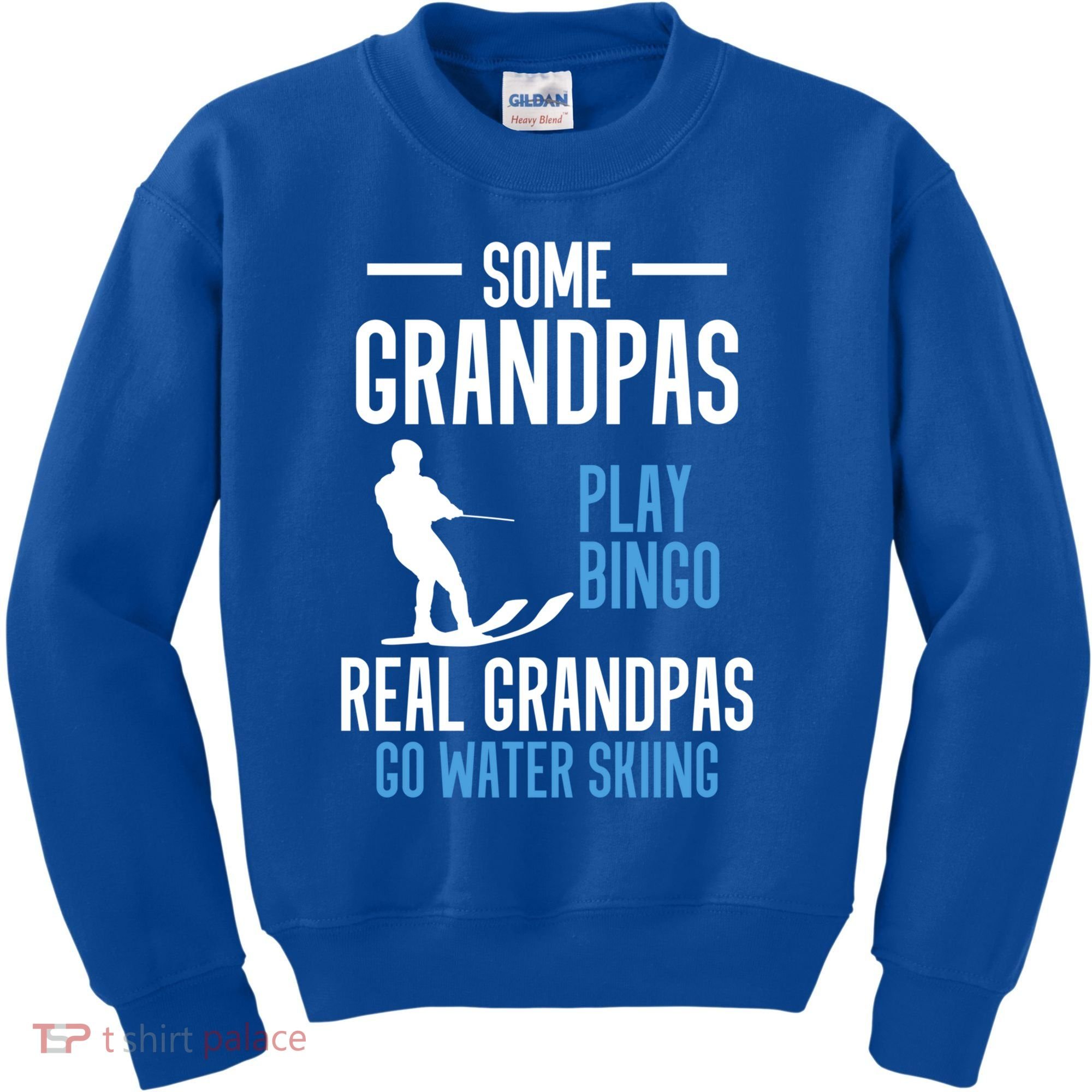 Water Ski Grandpa Skiing Waterski Waterskiing Holiday Waves Great Gift Kids Sweatshirt