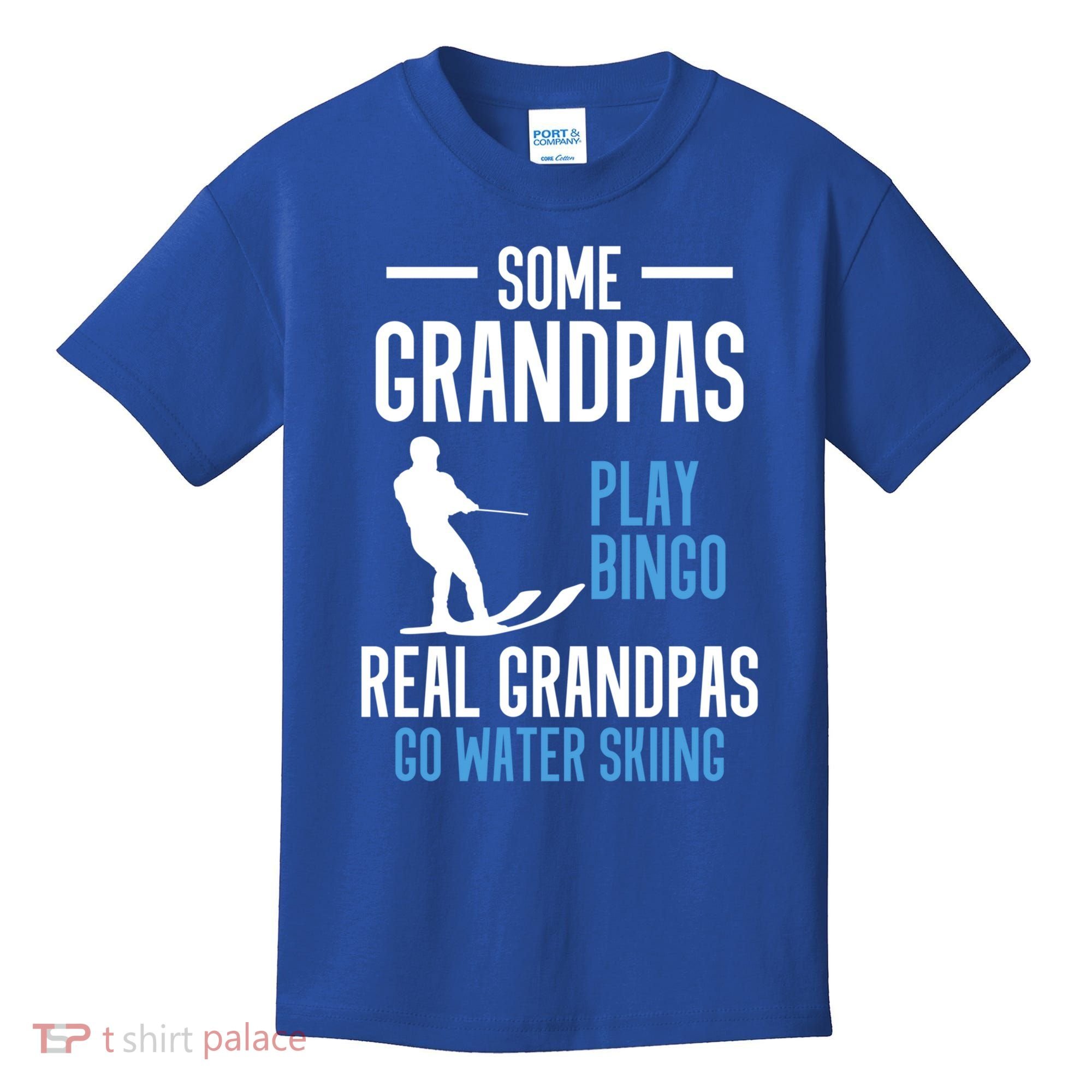 Water Ski Grandpa Skiing Waterski Waterskiing Holiday Waves Great Gift Kids T-Shirt