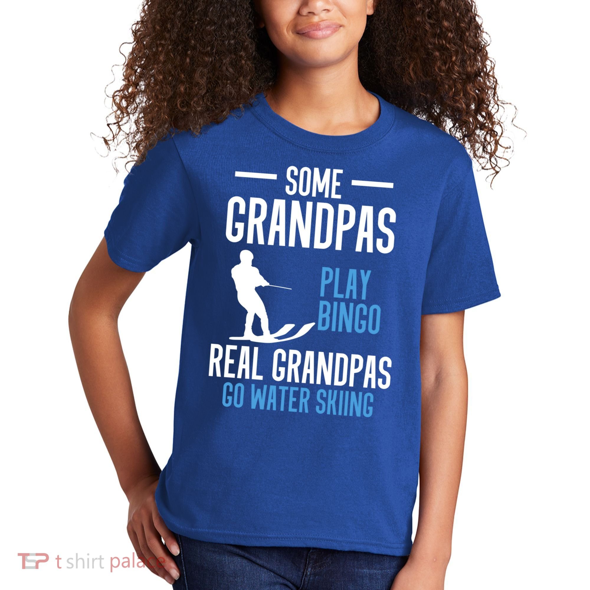 Water Ski Grandpa Skiing Waterski Waterskiing Holiday Waves Great Gift Kids T-Shirt