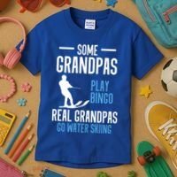 Water Ski Grandpa Skiing Waterski Waterskiing Holiday Waves Great Gift Kids T-Shirt thumb 3
