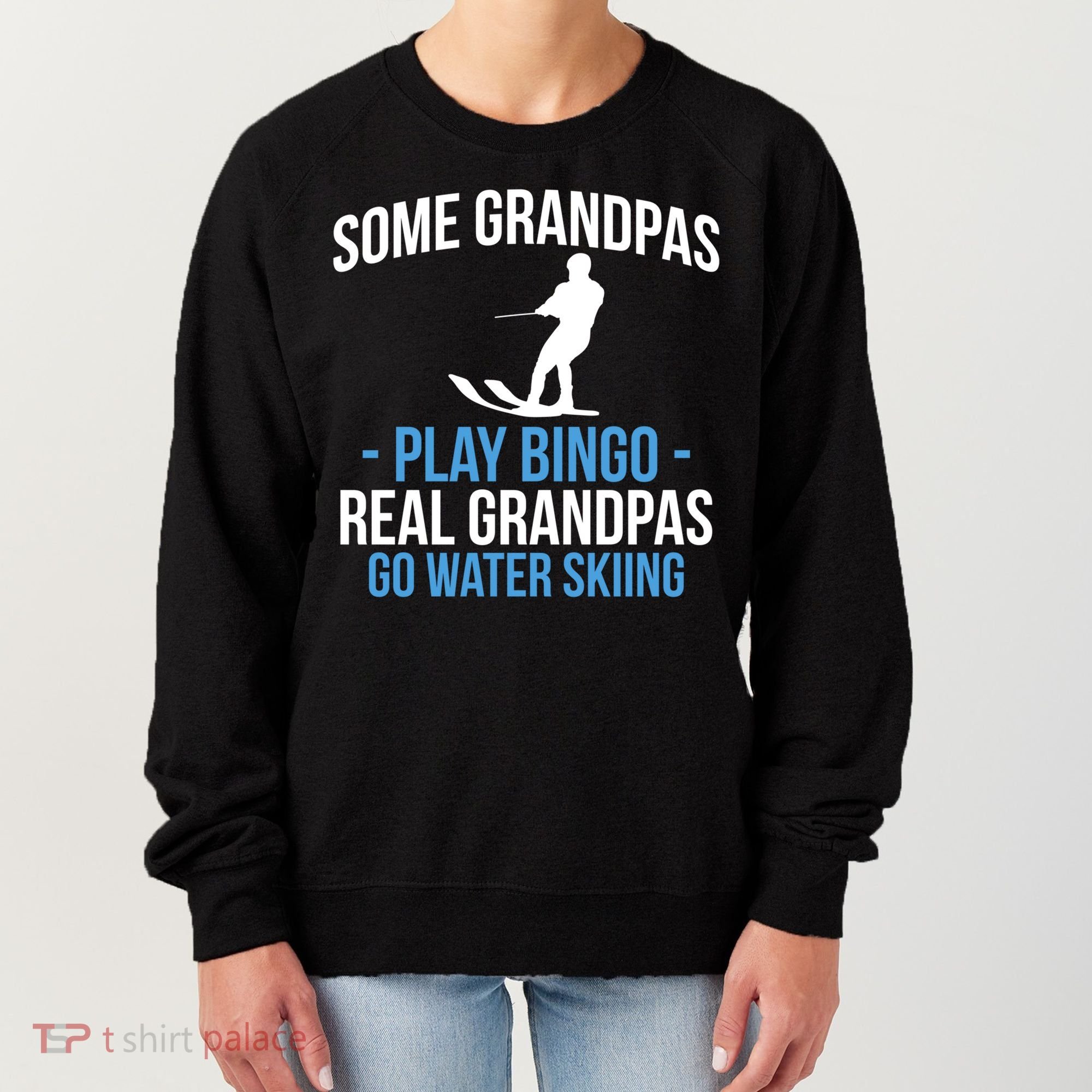 Water Ski Grandpa Skiing Waterski Waterskiing Waves Holiday Gift Women's Sweatshirt