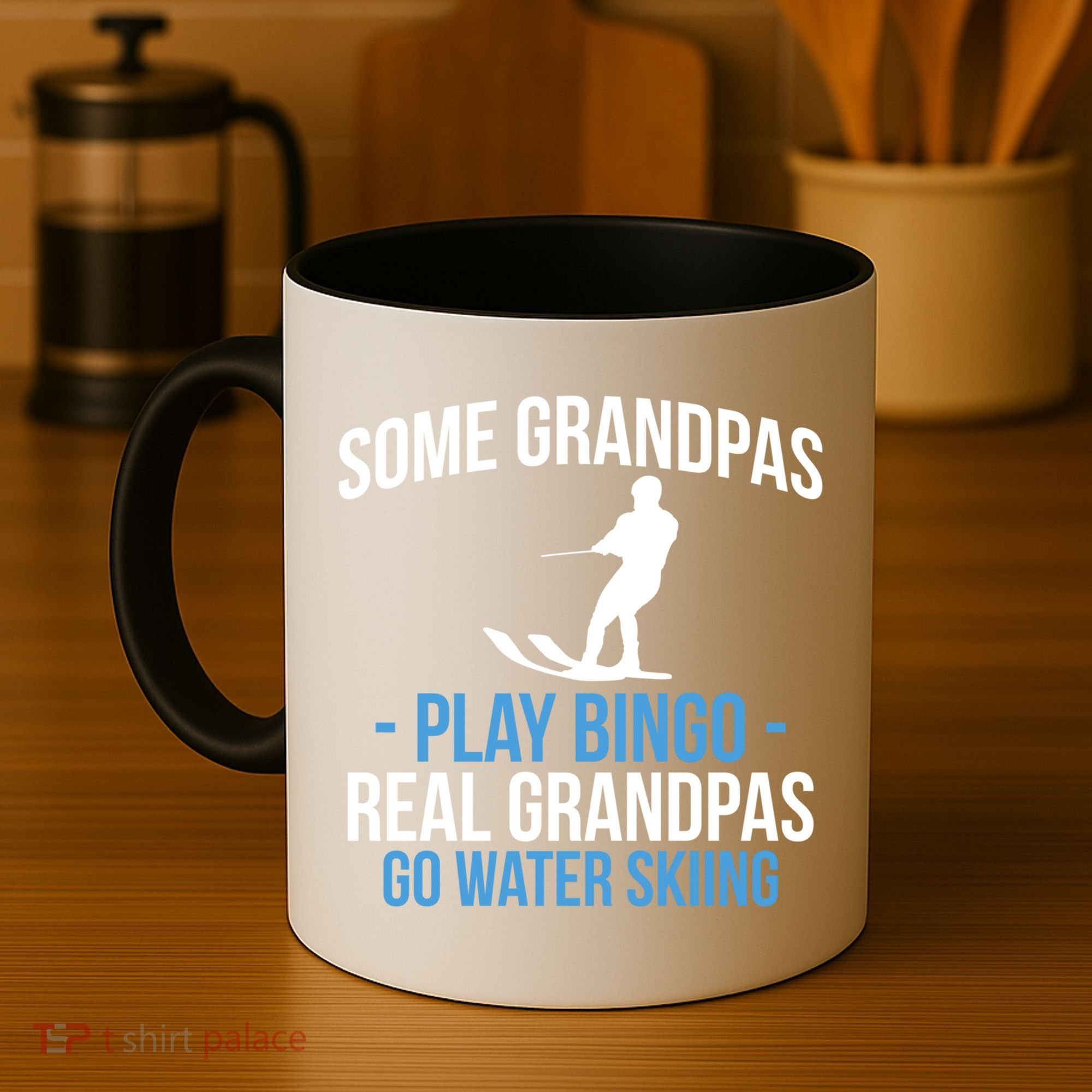 Water Ski Grandpa Skiing Waterski Waterskiing Waves Holiday Gift Coffee Mug