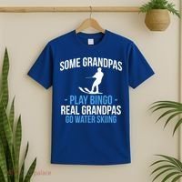 Water Ski Grandpa Skiing Waterski Waterskiing Waves Holiday Gift T-Shirt thumb 2