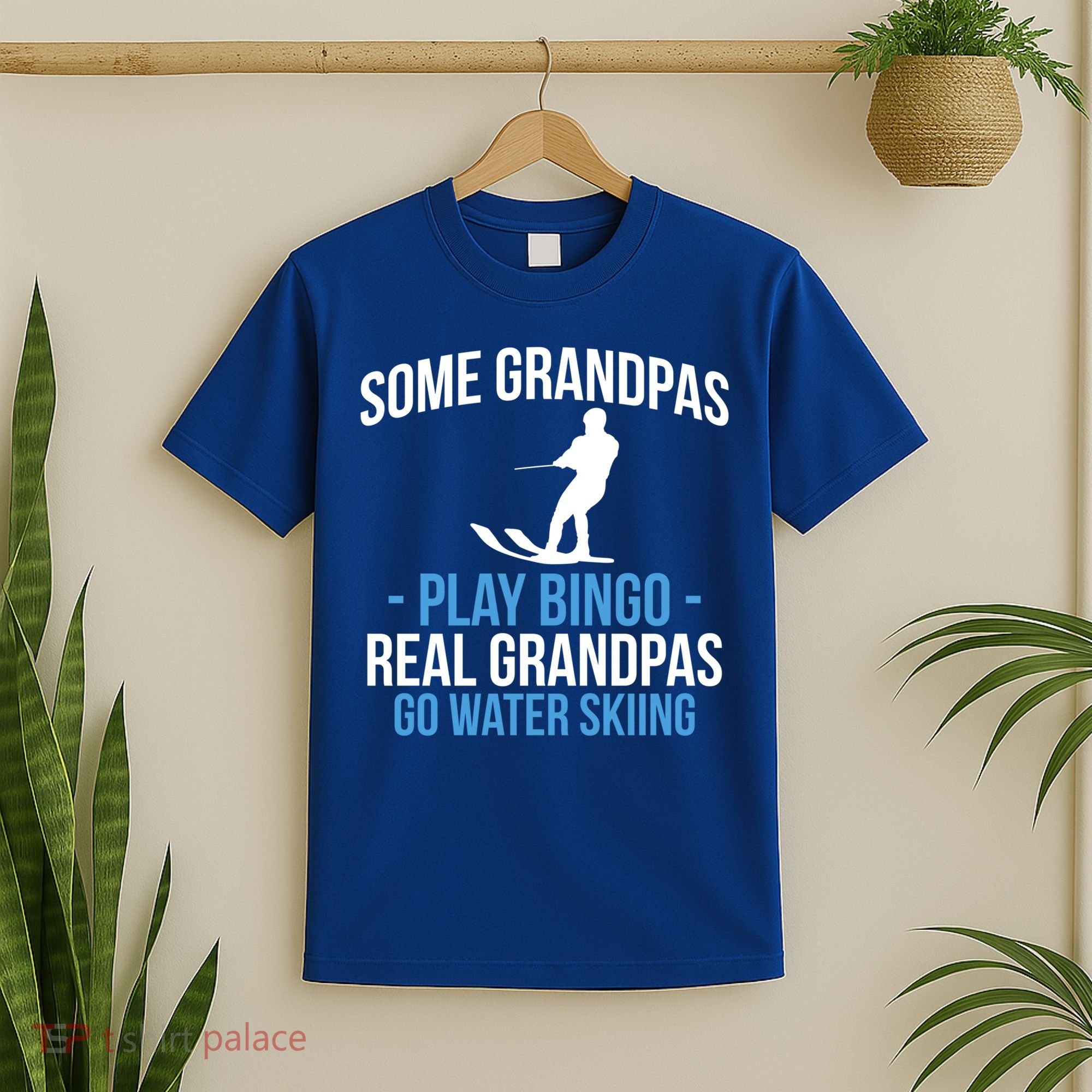 Water Ski Grandpa Skiing Waterski Waterskiing Waves Holiday Gift T-Shirt