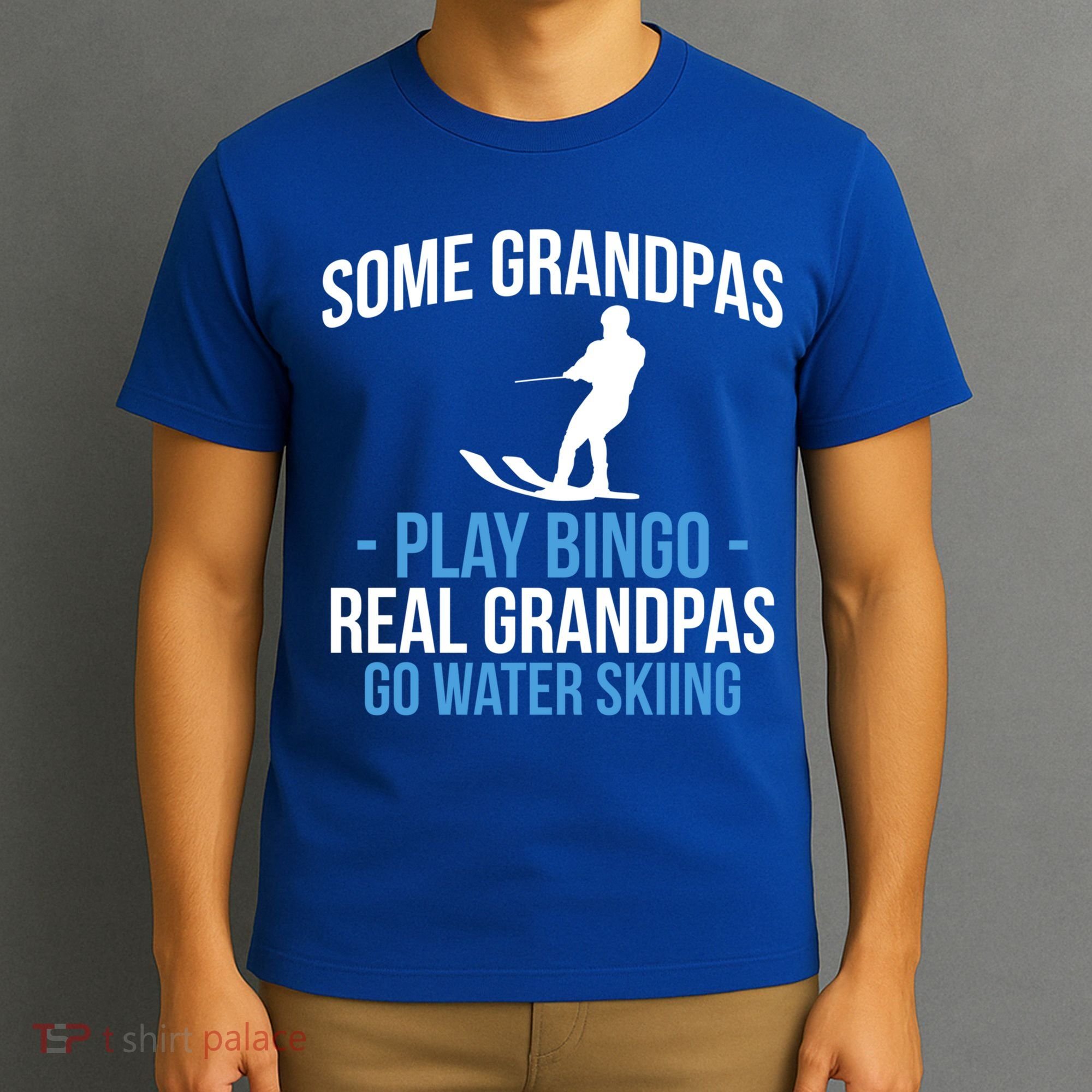 Water Ski Grandpa Skiing Waterski Waterskiing Waves Holiday Gift T-Shirt