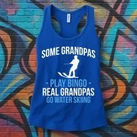Water Ski Grandpa Skiing Waterski Waterskiing Waves Holiday Gift Women's Tank Top thumb 3