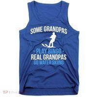 Water Ski Grandpa Skiing Waterski Waterskiing Waves Holiday Gift Tank Top thumb 0