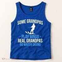 Water Ski Grandpa Skiing Waterski Waterskiing Waves Holiday Gift Tank Top thumb 2