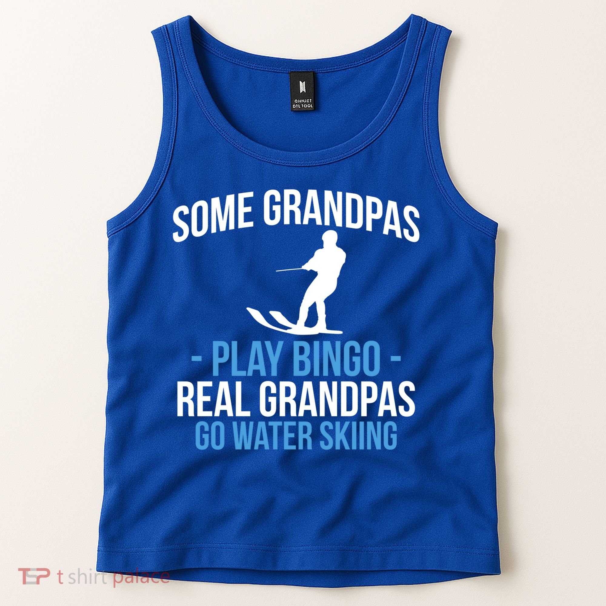 Water Ski Grandpa Skiing Waterski Waterskiing Waves Holiday Gift Tank Top