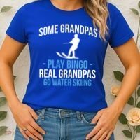 Water Ski Grandpa Skiing Waterski Waterskiing Waves Holiday Gift Women's T-Shirt thumb 2