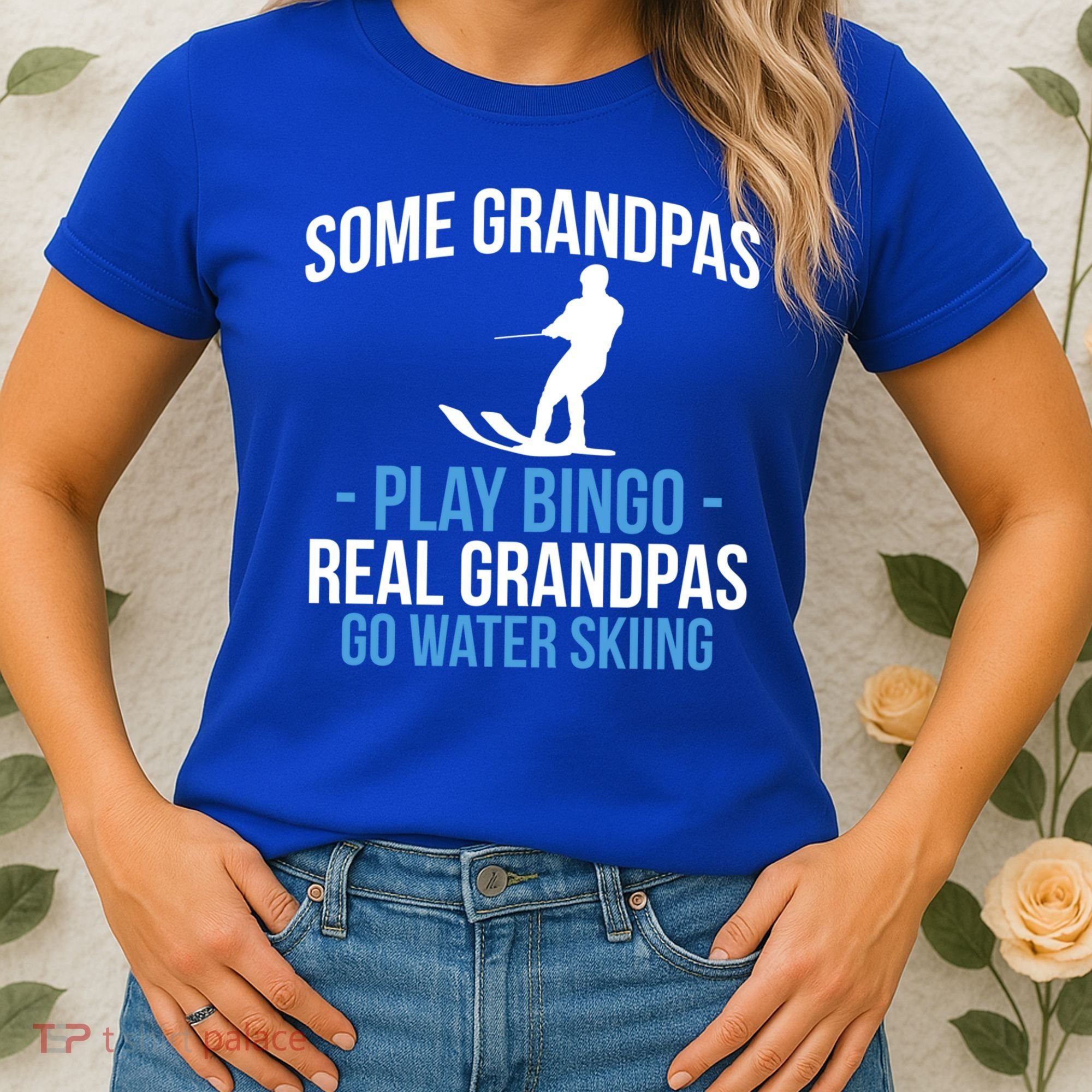 Water Ski Grandpa Skiing Waterski Waterskiing Waves Holiday Gift Women's T-Shirt