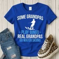 Water Ski Grandpa Skiing Waterski Waterskiing Waves Holiday Gift Women's T-Shirt thumb 3