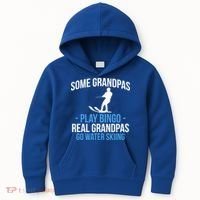 Water Ski Grandpa Skiing Waterski Waterskiing Waves Holiday Gift Kids Hoodie thumb 0