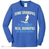 Water Ski Grandpa Skiing Waterski Waterskiing Waves Holiday Gift Kids Long Sleeve Shirt thumb 0