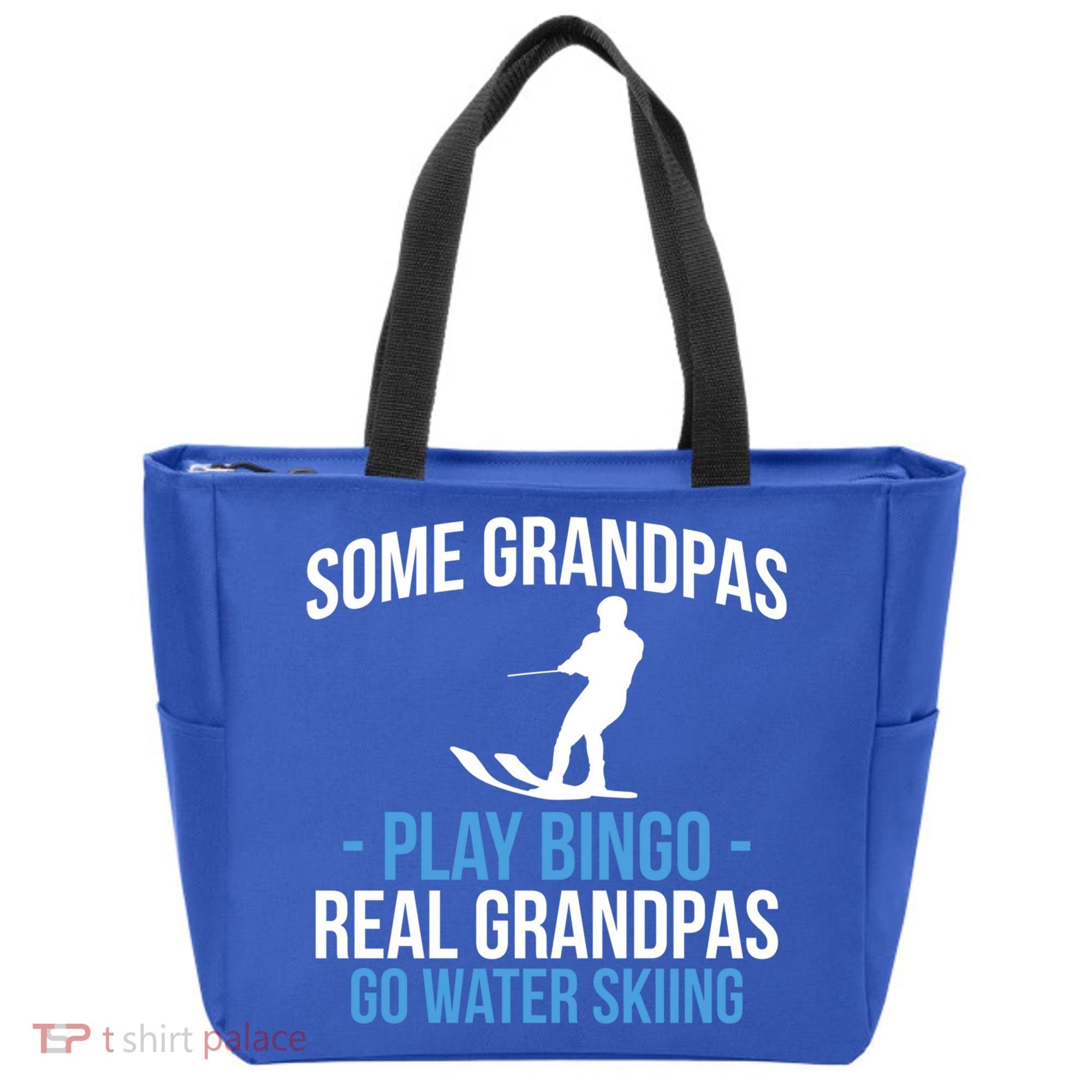 Water Ski Grandpa Skiing Waterski Waterskiing Waves Holiday Gift Tote Bag