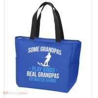 Water Ski Grandpa Skiing Waterski Waterskiing Waves Holiday Gift Tote Bag thumb 3
