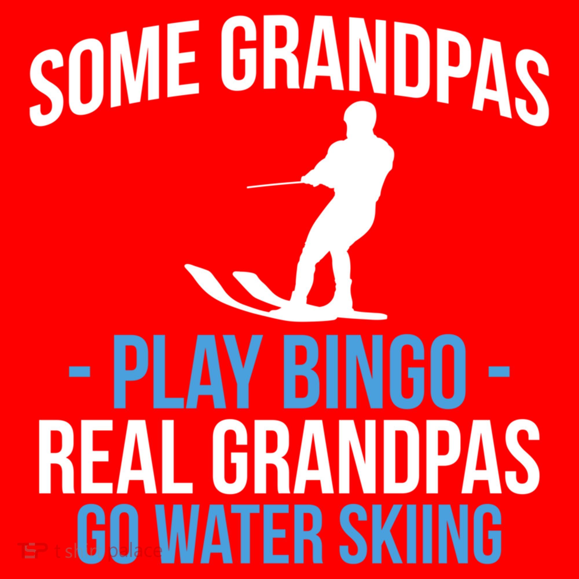 Water Ski Grandpa Skiing Waterski Waterskiing Waves Holiday Gift Santa Hat