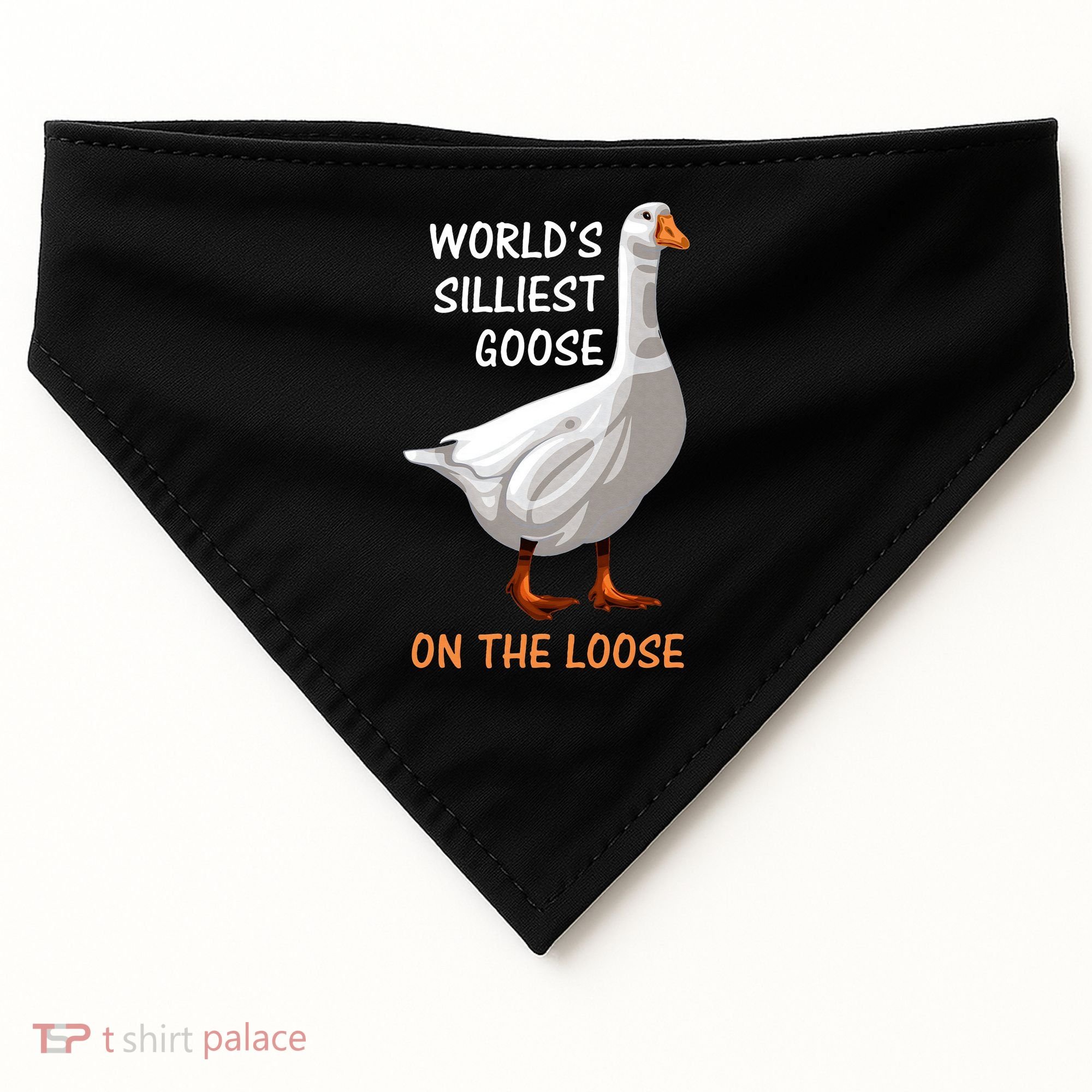 World's Silliest Goose On The Loose Funny Silly USA-Made Doggie Bandana