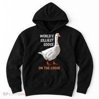 World's Silliest Goose On The Loose Funny Silly Hoodie thumb 0