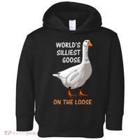 World's Silliest Goose On The Loose Funny Silly Toddler Hoodie thumb 0