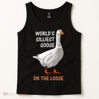 World's Silliest Goose On The Loose Funny Silly Tank Top thumb 2