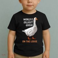 World's Silliest Goose On The Loose Funny Silly Toddler T-Shirt thumb 2