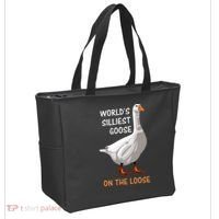 World's Silliest Goose On The Loose Funny Silly Tote Bag thumb 2