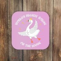 World's Silliest Goose On The Loose Funny Coaster thumb 0