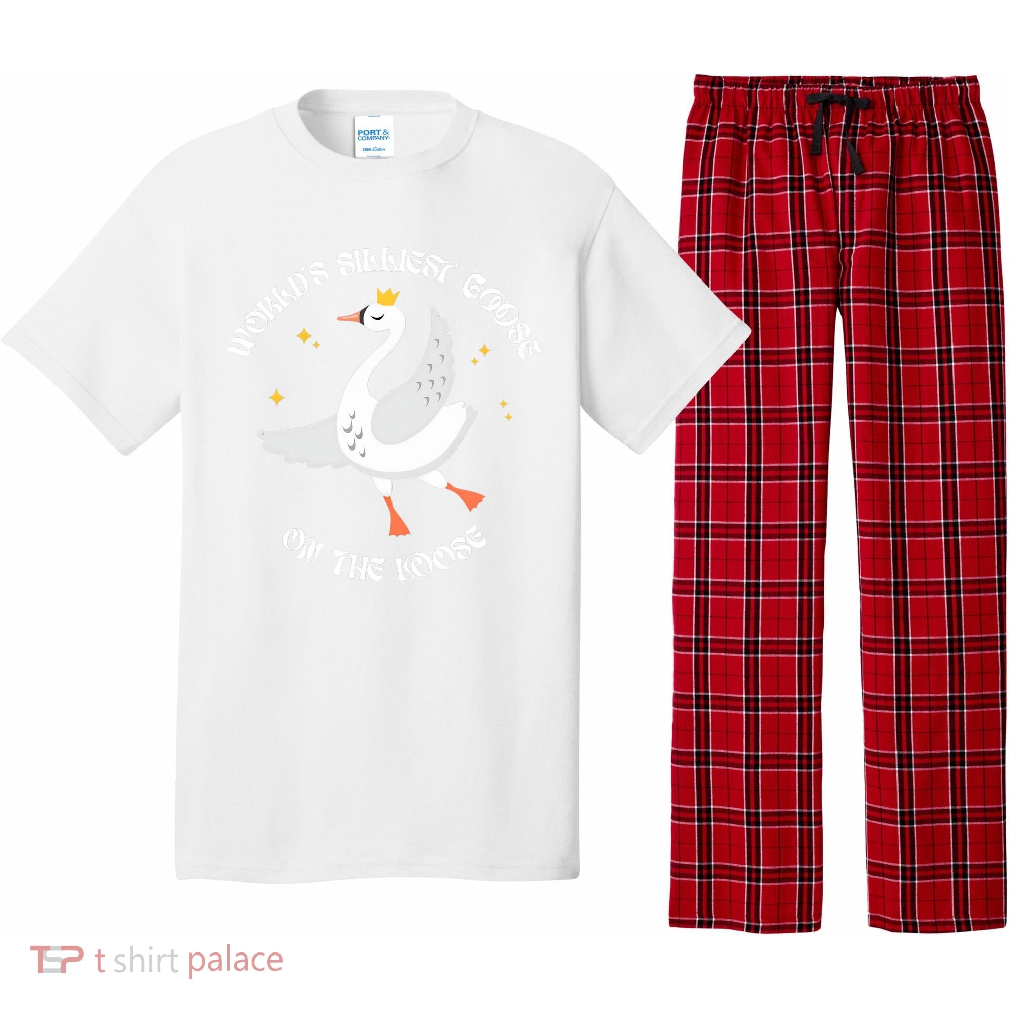 World's Silliest Goose On The Loose Funny Pajama Set