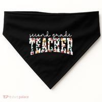 Wildflowers Second Grade Teacher Back To School 2nd Grade USA-Made Doggie Bandana thumb 0