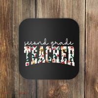 Wildflowers Second Grade Teacher Back To School 2nd Grade Coaster thumb 0