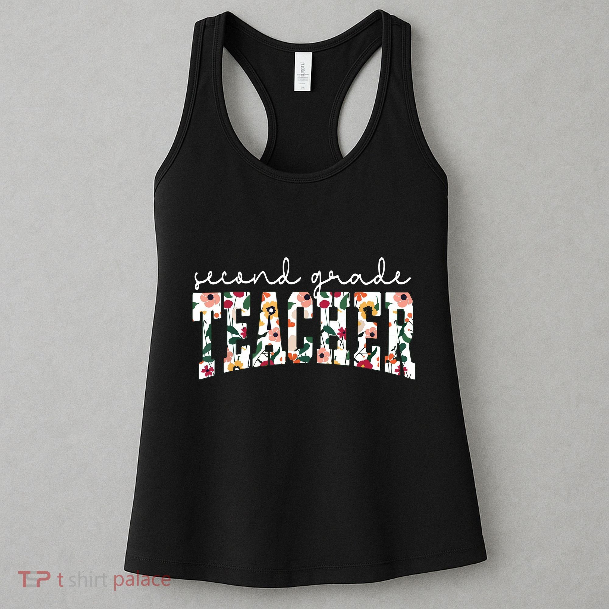 Wildflowers Second Grade Teacher Back To School 2nd Grade Women's Tank Top