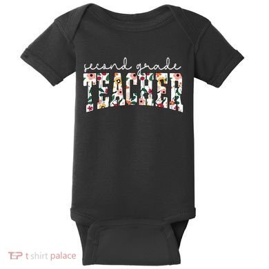 Wildflowers Second Grade Teacher Back To School 2nd Grade Baby Bodysuit