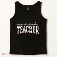 Wildflowers Second Grade Teacher Back To School 2nd Grade Tank Top thumb 2