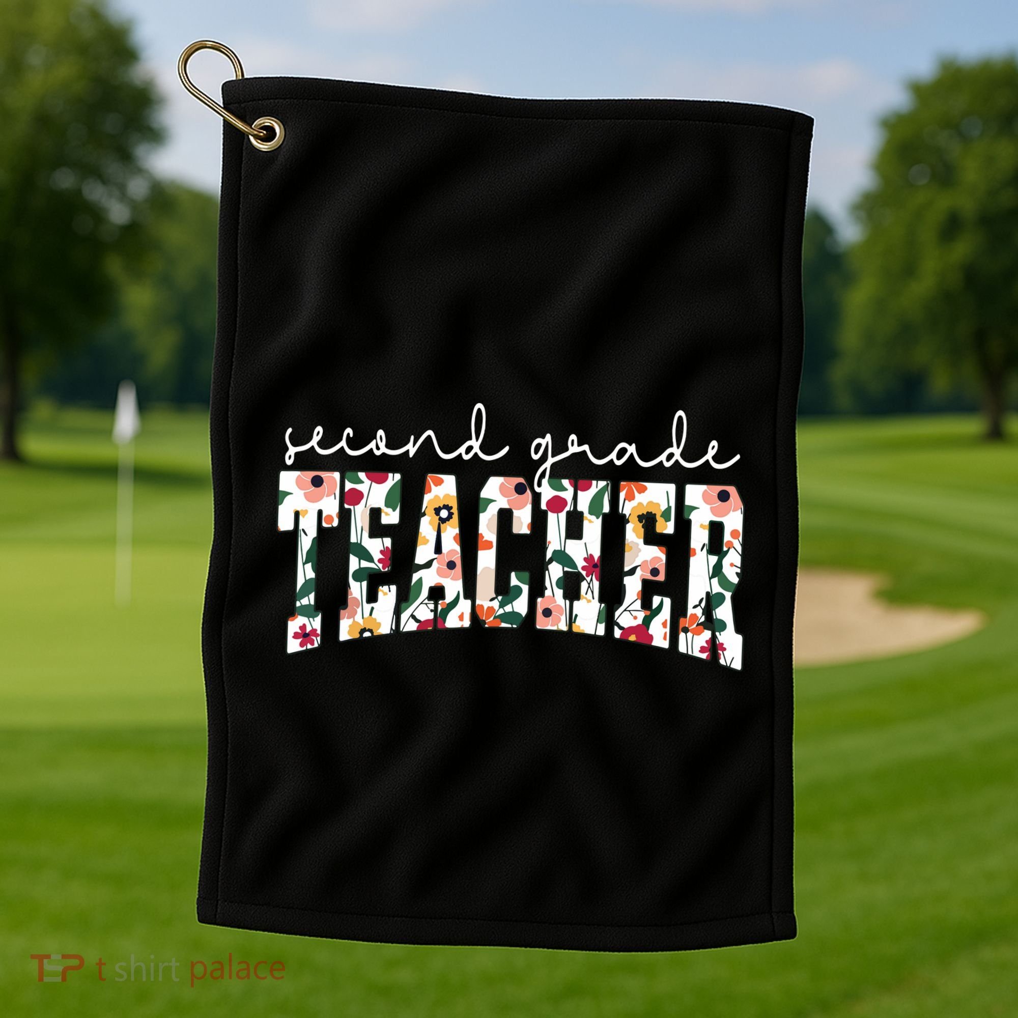 Wildflowers Second Grade Teacher Back To School 2nd Grade Golf Towel