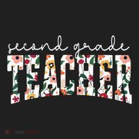 Wildflowers Second Grade Teacher Back To School 2nd Grade Golf Towel thumb 3