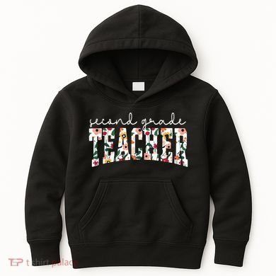 Wildflowers Second Grade Teacher Back To School 2nd Grade Kids Hoodie