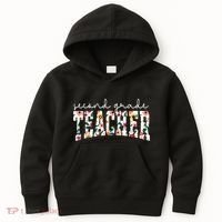 Wildflowers Second Grade Teacher Back To School 2nd Grade Kids Hoodie thumb 0