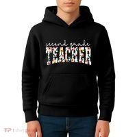 Wildflowers Second Grade Teacher Back To School 2nd Grade Kids Hoodie thumb 4