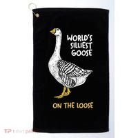 World's Silliest Goose On The Loose Golf Towel thumb 0