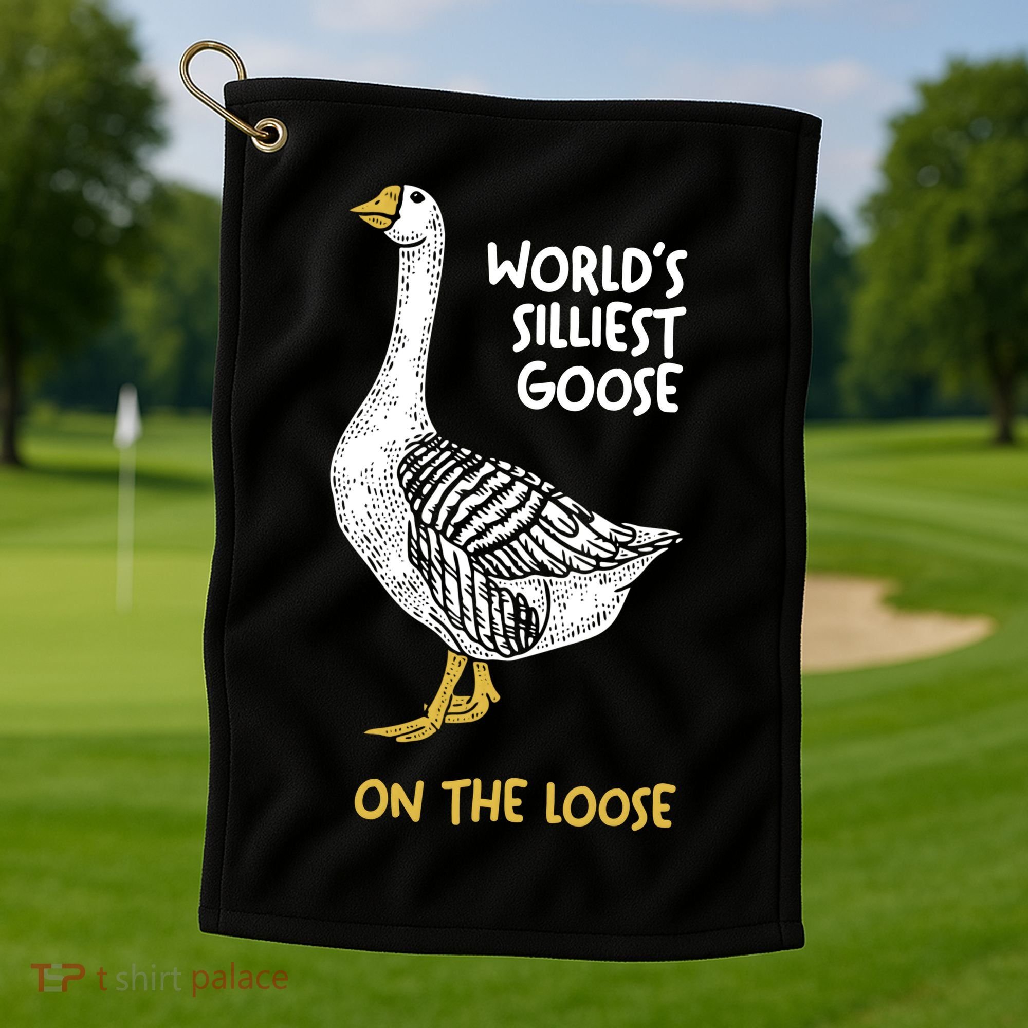 World's Silliest Goose On The Loose Golf Towel