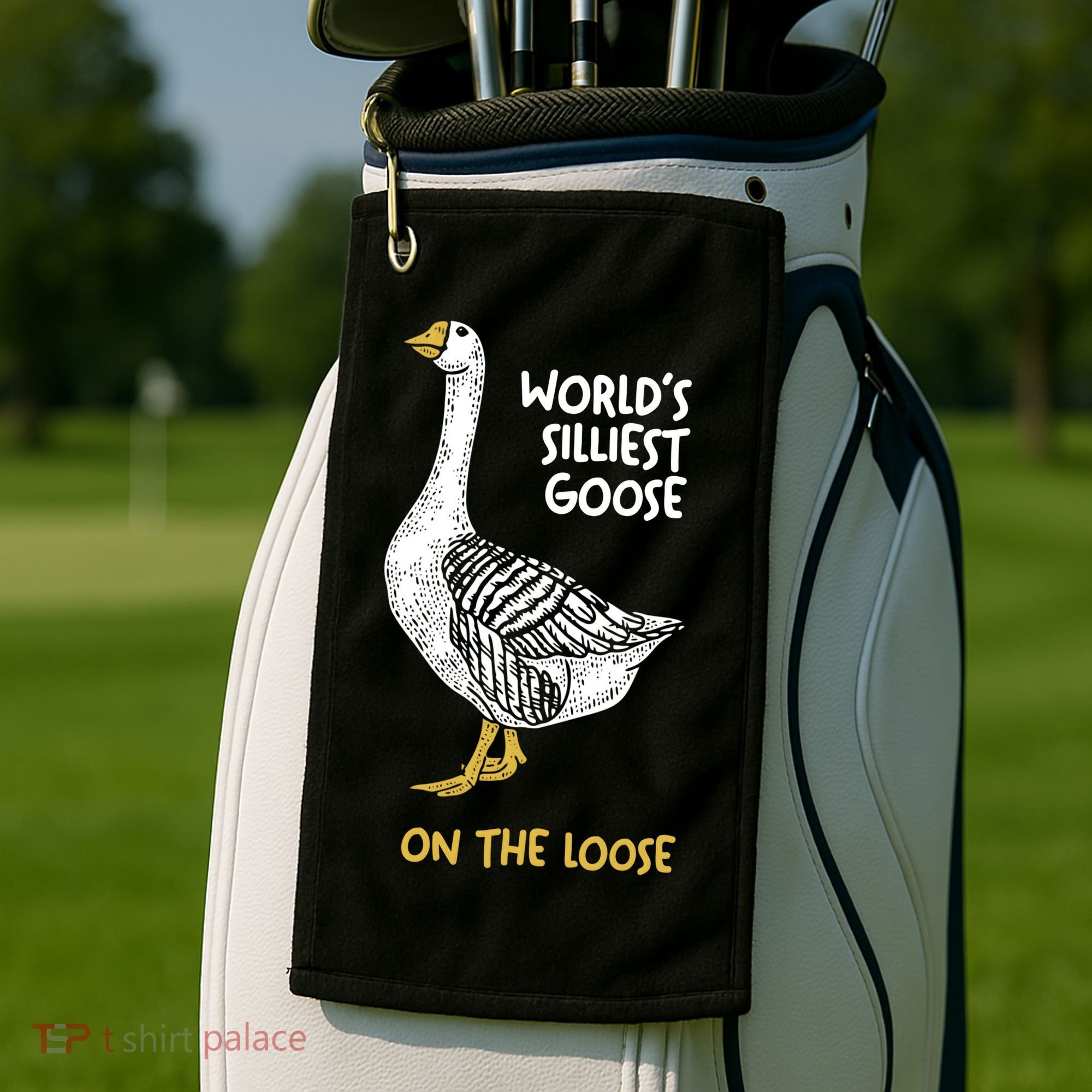 World's Silliest Goose On The Loose Golf Towel