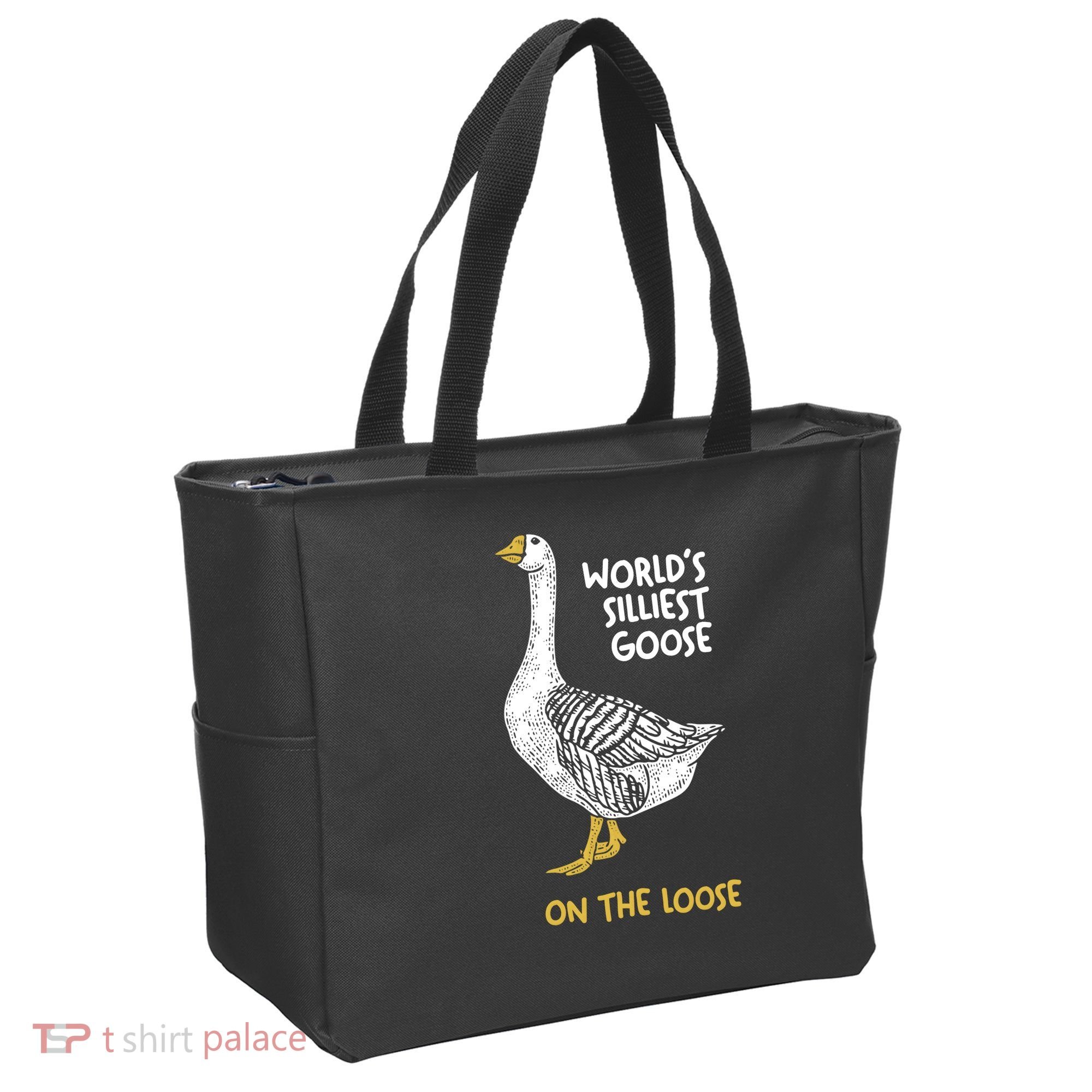 World's Silliest Goose On The Loose Tote Bag